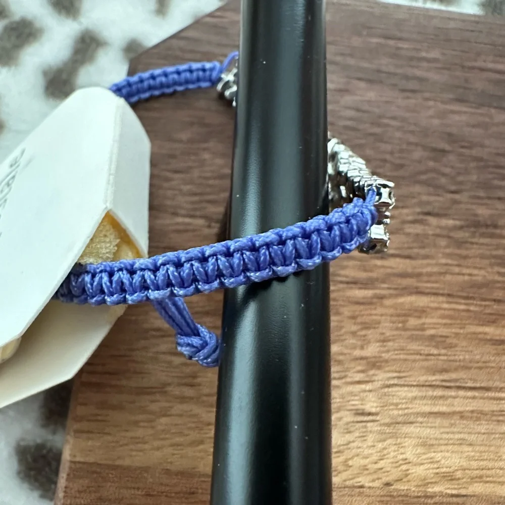 Aeropostale Gem and Cord Adjustable Bracelet